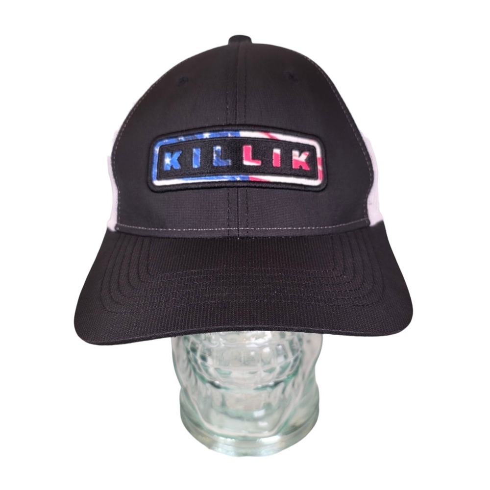 Killik Men's Trucker Adjustable Snapback Hat Cap Embroidered Black x White